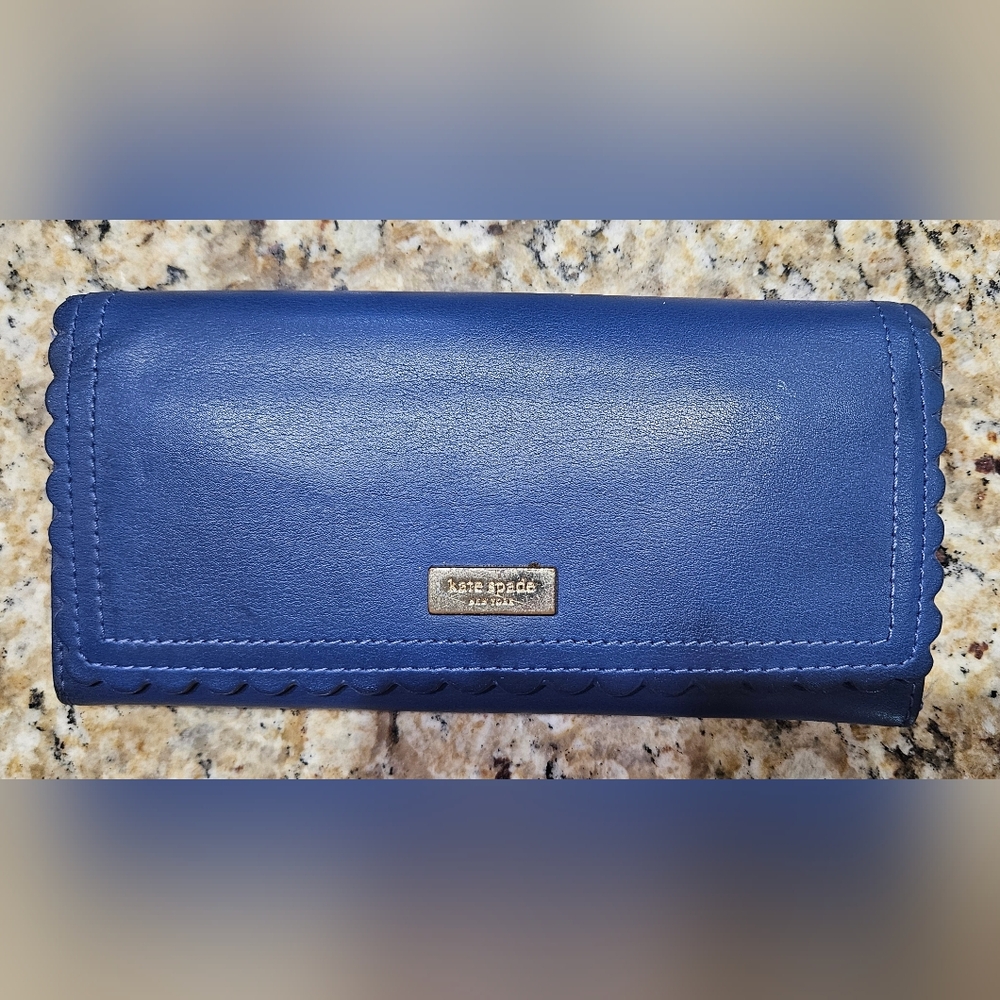 Kate Spade Blue Leather Wallet